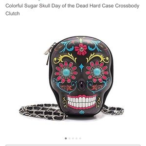 Sugar skull cross body bag